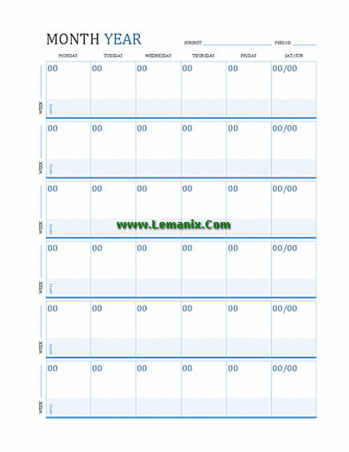 Lesson Plan With Notes Microsoft Publisher Templates