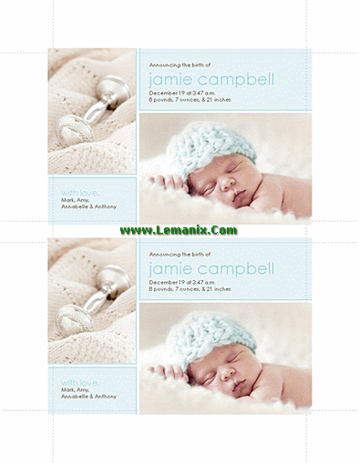 Birth Announcements Microsoft Publisher Templates