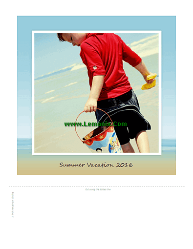 Beach Vacation Photo Album Microsoft Publisher Templates