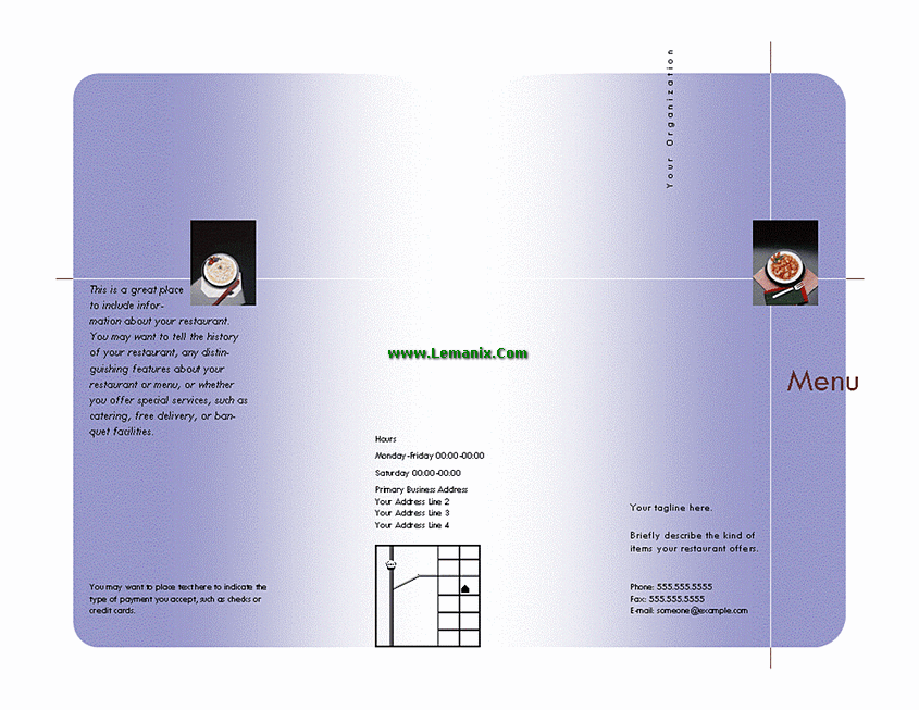 Menu Microsoft Publisher Templates