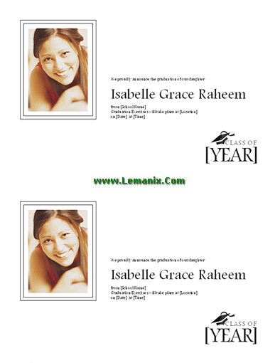 Graduation Announcements Publisher Templates