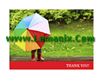 Thank You Cards Umbrella Themes Microsoft Publisher Templates