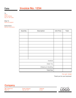 Business Sales Invoice Template In Black Line Border