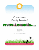 Family Reunion Flyer Microsoft Publisher Templates