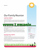 Family Reunion Newsletter Publisher Templates